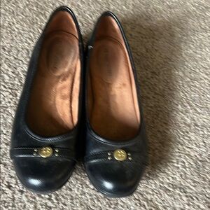 Naturalizer Black Leather Women's Low Wedge/Flat Size 8.5